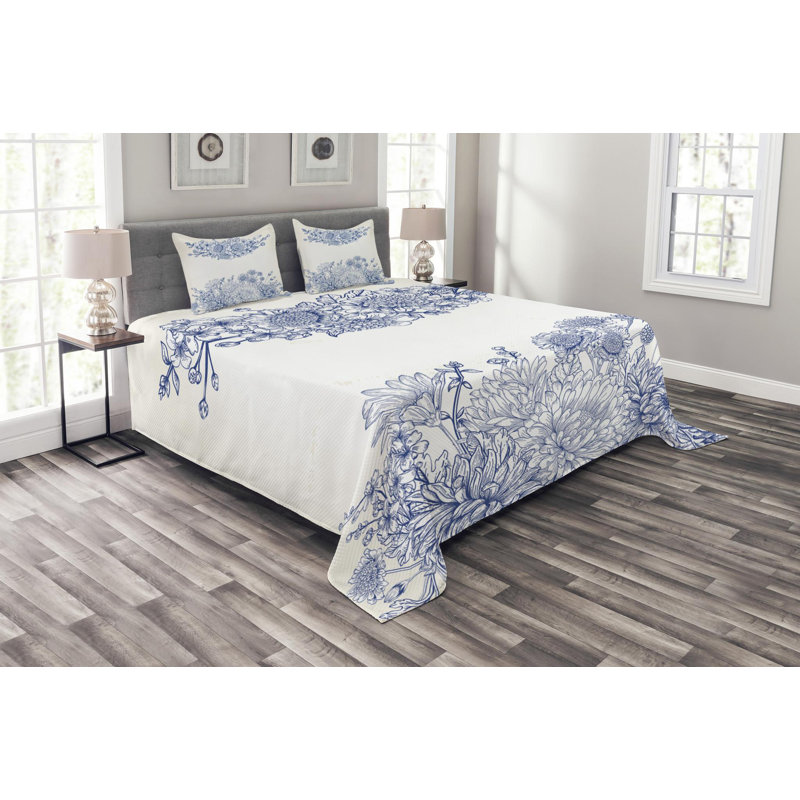 Farmhouse / Country Polyester Coverlet, Queen Coverlet + 2 Shams