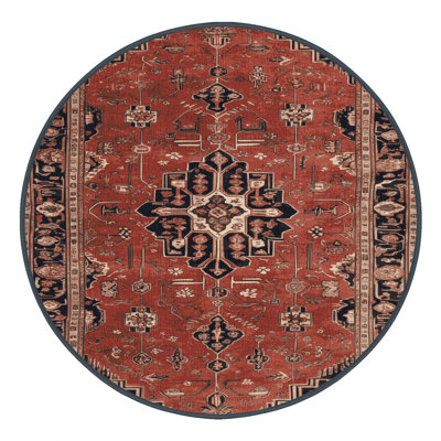 Machine Washable Persian Brown Area Rug