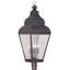 14in 4 Light Outdoor Post Lantern Pendant - Clear Water Glass Shade-101231143