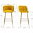 Fiaz Swivel Upholstered Bar Stools Velvet Counter Stools with Metal Frame (Set of 2)-2111760309-2133261485