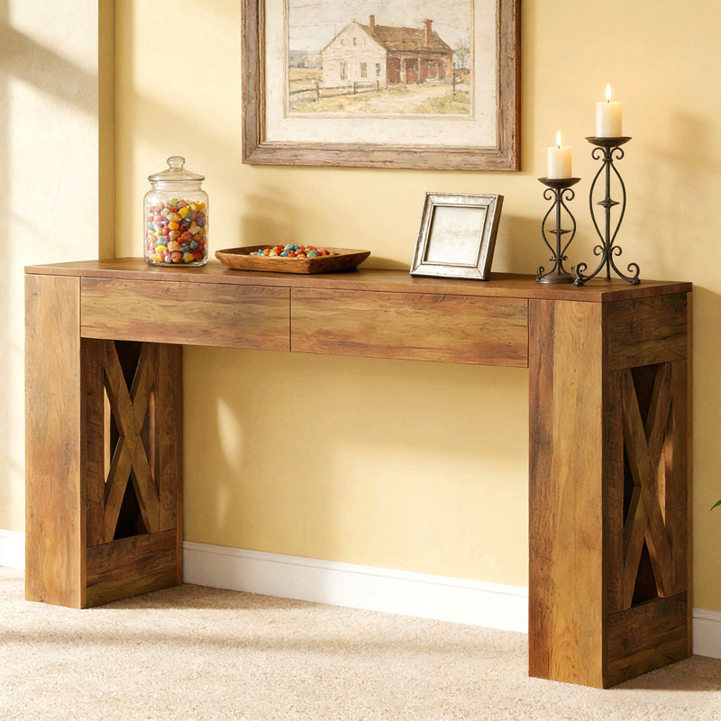 Table d'appoint élégante, console spacieuse, table de canapé