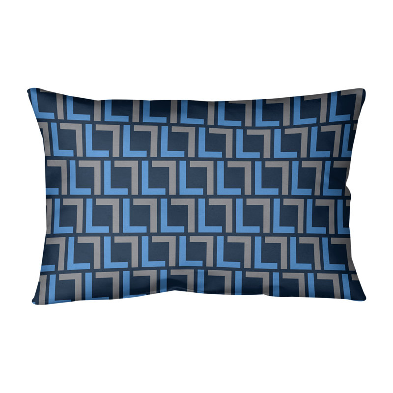 Housse de coussin rectangulaire Tennessee Football Luxury, Bleu marine / bleu / argent, Polyester sergé