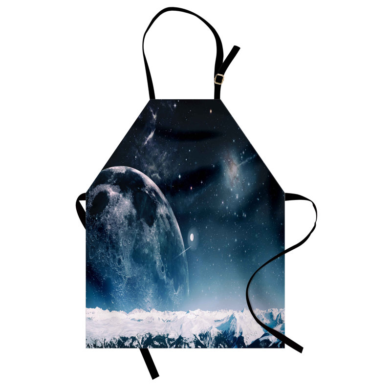 Tablier East Urban Home, unisexe, autre monde, taille adulte, bleu foncé, blanc