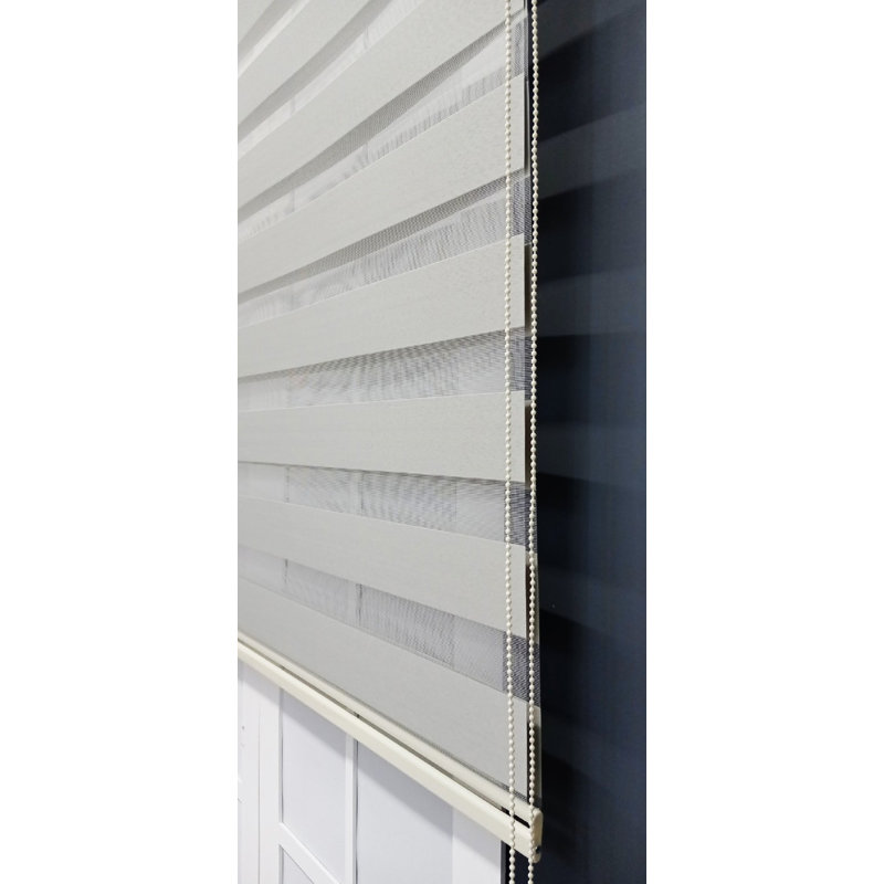 Rideau semi-transparent et occultant Zebra, Gris, L 35 po x L 72 po
