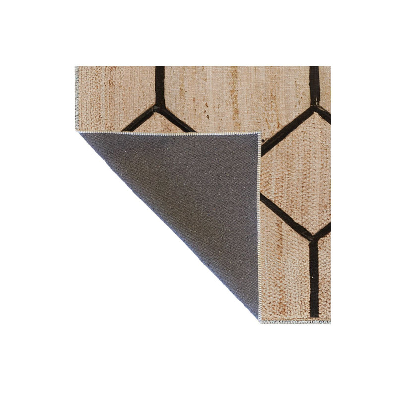 Striped Section Geometric Shape Creative Modern Decorative Machine Washable Area Rug, Runner 3'3" x 9'10"
