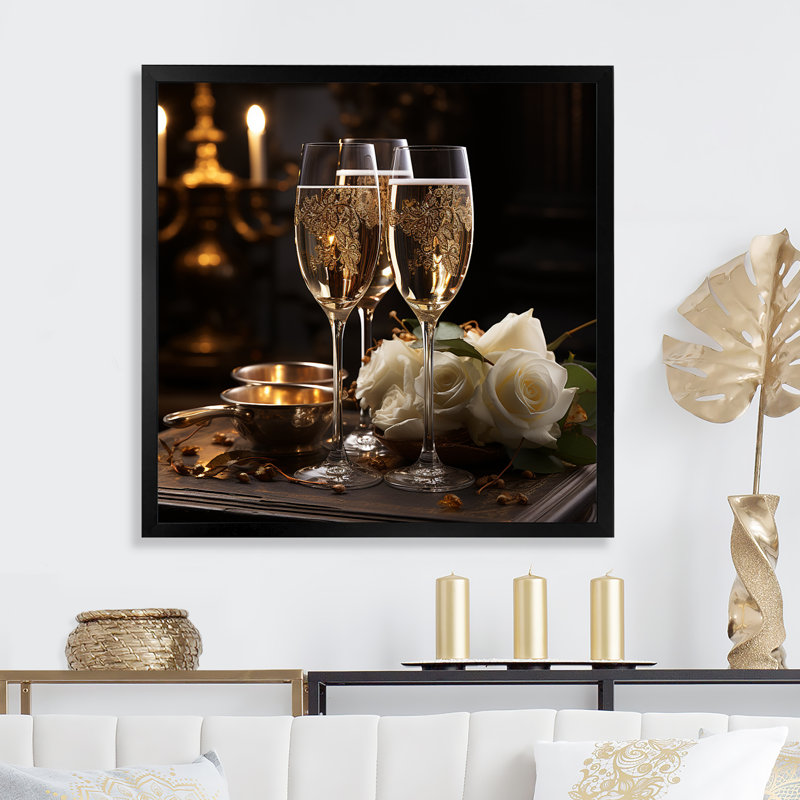 " Classic Elegance II ", 30" H x 30"W x 1"D, Black Single Picture Framed