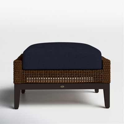 Peninsula Woven Ottoman - Mahogany/Chestnut