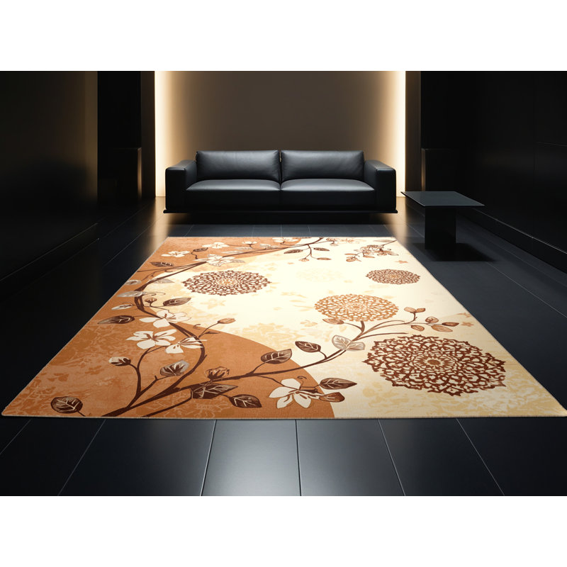 Machine Washable Paesyn Jasmine Bohemian Moroccan Rug in Beige – Beige Binding, 6' Square