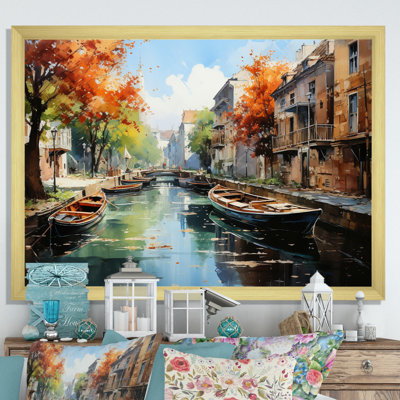 «Green Canal Dramatic Canals High», reproduction sur toile