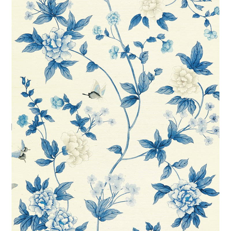 Luoyang Floral Wallpaper Roll, Porcelain