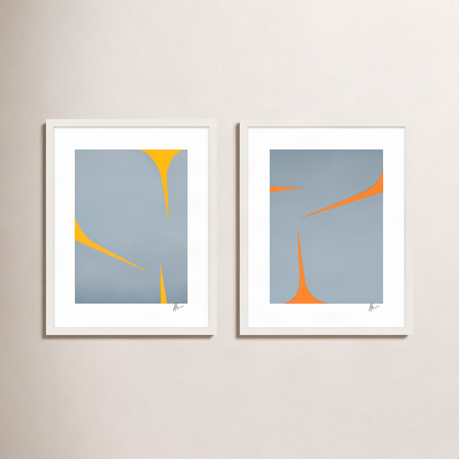 Clouds. Set Of 2 by Lee Lessem, 24" W x 30" H, White