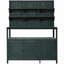 Table de rempotage de jardin en sapin massif de 127,6 cm (50,2 po) avec étagères et rangement, vert forêt