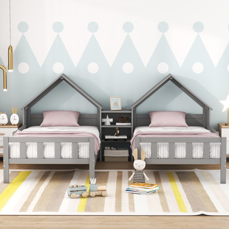 Lits plateforme simple, Gris