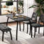 Ensemble de table de salle à manger avec banc pour 4, ensemble de table de cuisine 4 pièces, table avec 2 chaises et banc, ensemble de salle à manger avec cadre en métal noir pour petit espace