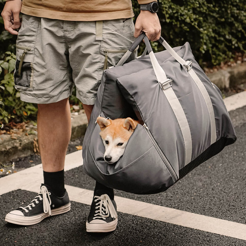  Lit voiture imperméable pour chien First Class, gris anthracite, Gris