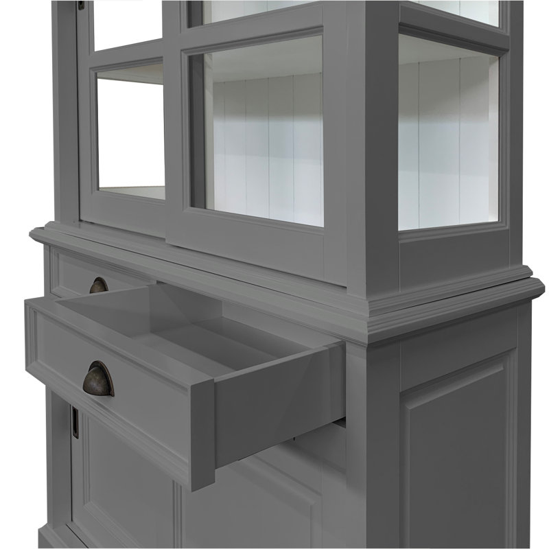 Benjamin-James 125 cm W Display Cabinet, Dusty Grey