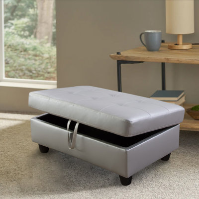 Faux Leather Upholstered Storage Bench