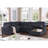 30*30" Corner Module For Modular Sectional Sofa,Deep Seat,Chenille,2 Colors-1073073315