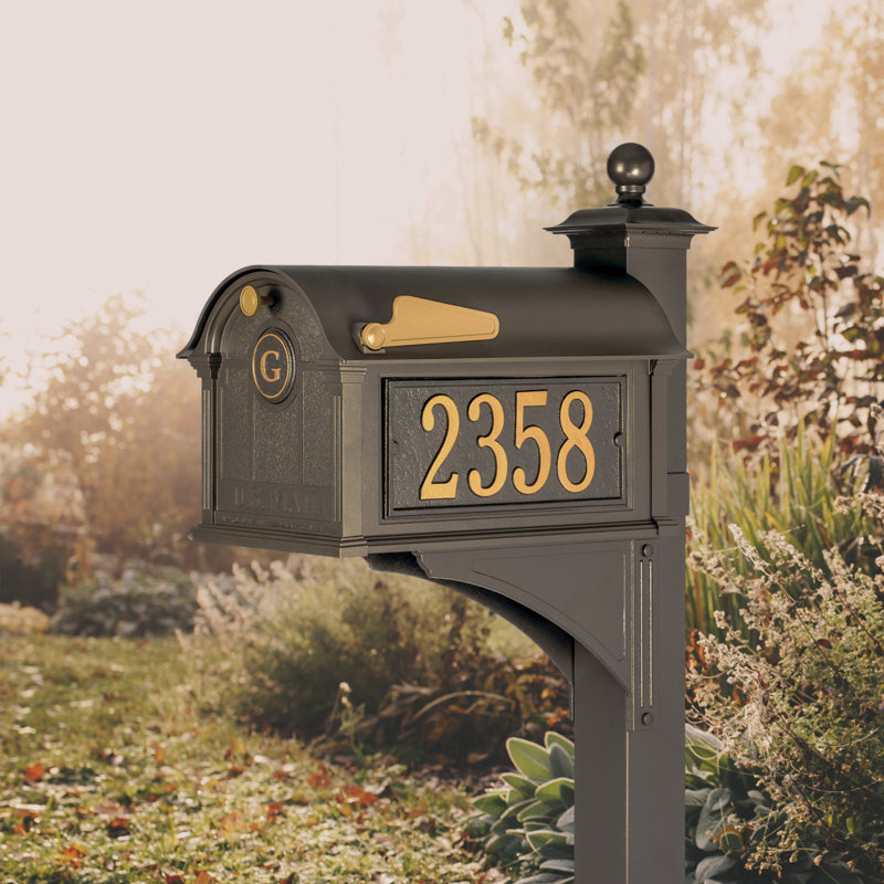 Balmoral Post Mounted Mailbox, Yes, French Bronze