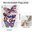 Drapeau de jardin papillon à double face, du 4 juillet au 4 juillet, 4 po x 18 po
