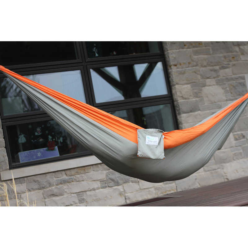 Hamac de camping double Kylee Parachute, Gris / orange, Double