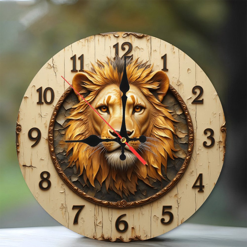 Horloge murale lion