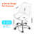  Clear Acrylic Desk Chair Modern Small Acrylic Home Office Chairs with Wheels, Armless Swivel Adjustable Height Vanity Rolling Chair for Office, Home,Silver-2115473347