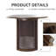 Table de cuisine ovale en bois H 30 po x P 33,5 po avec double caisson en rotin-366746089-366746092