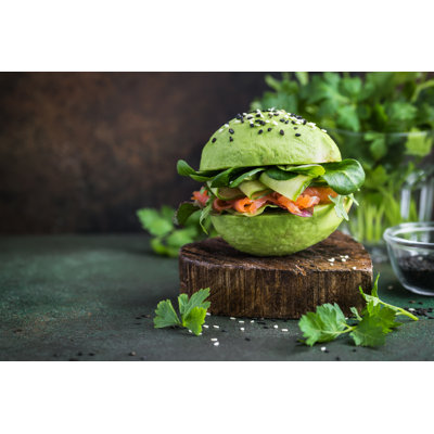 Raw Avocado Burger by Anna_Shepulova - Wrapped Canvas Print