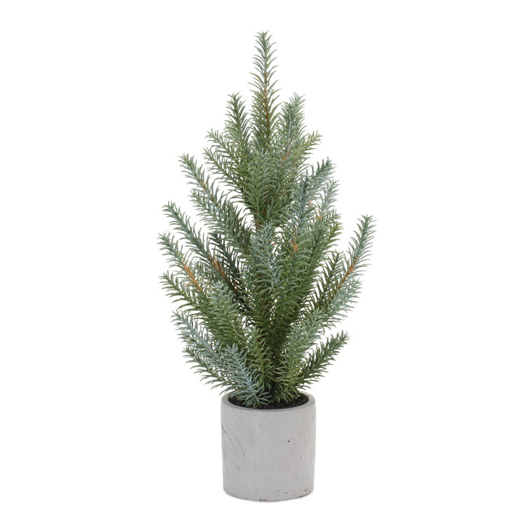 Primrue 18'' Faux Pine Tree in Planter | Wayfair