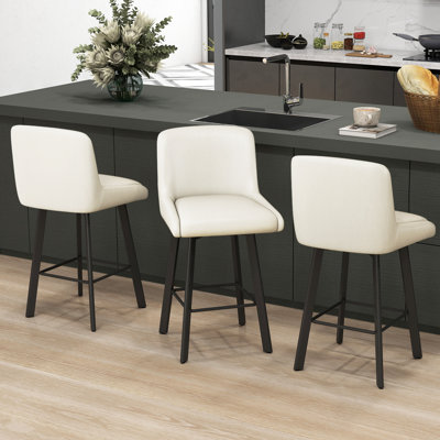 26"H Swivel Counter Height Bar Stools for Kitchen Island