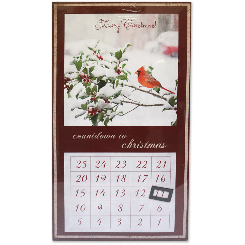 Cardinals de calendrier à del encadrées