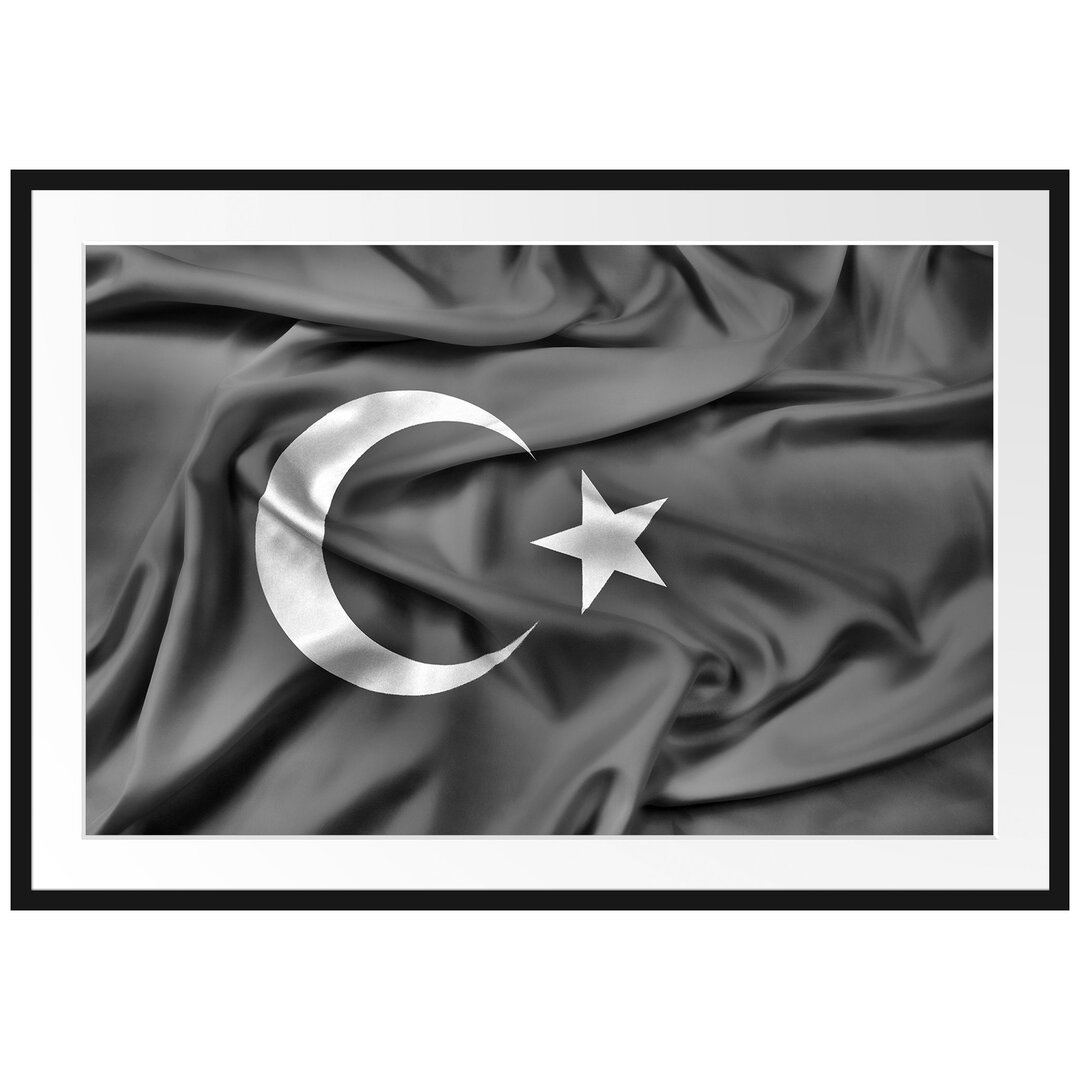 Gerahmtes Poster Turkey Flag, Türkei Flagge