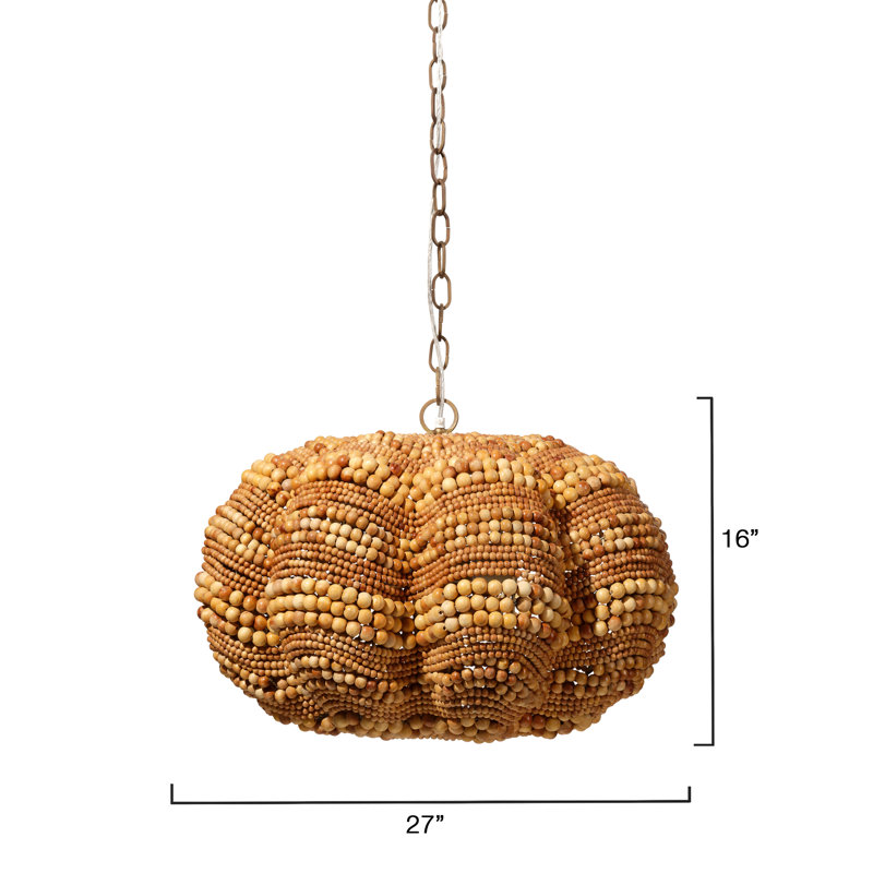 Clamshell 3 - Light Chandelier, Brown