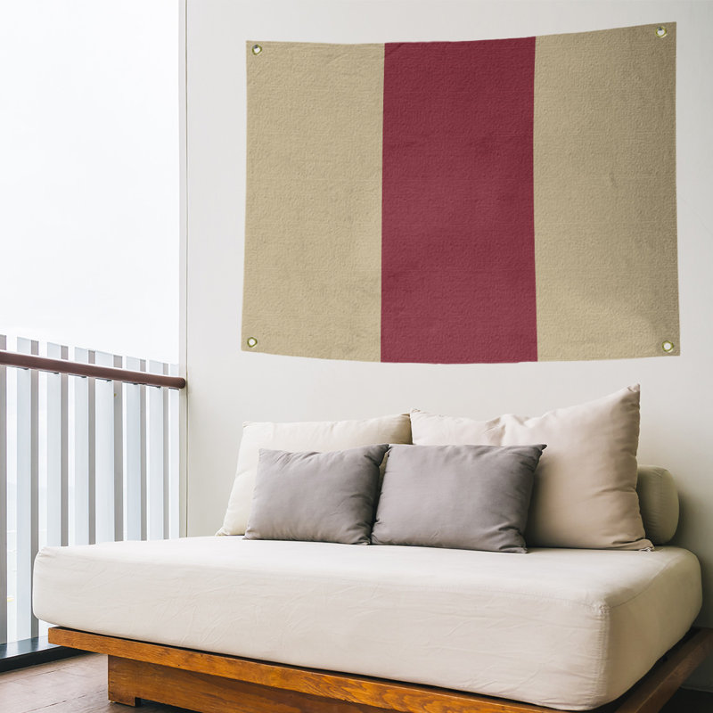 Tapisserie de polyester Arizona, H 26 po x l 36 po x P 1 po, Sable du désert / rouge brique / sable du désert