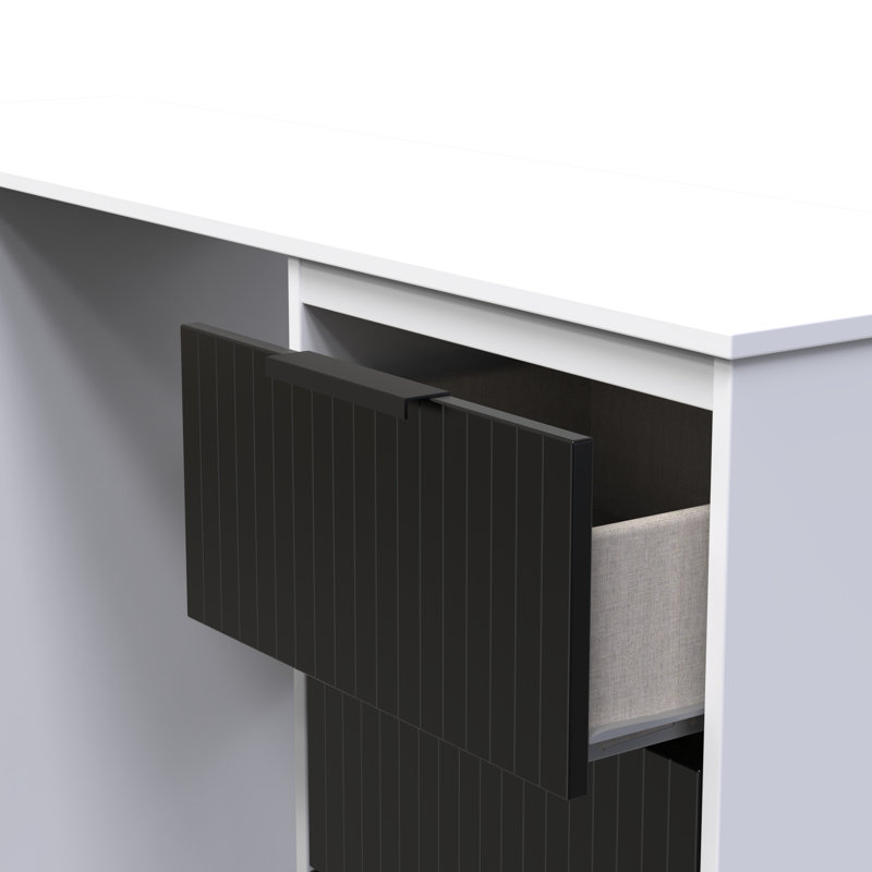 Berklie Dressing Table, Deep Black/White