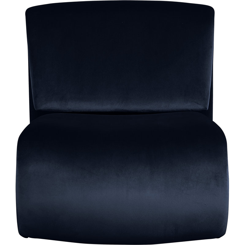 Koco Velvet Accent Chair, Navy Velvet