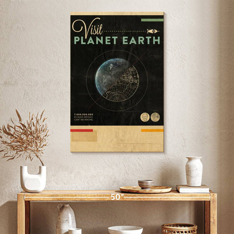 Oberle Visit Planet Earth, 39" H x 26" W