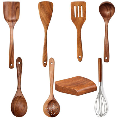 8 PCS Wooden Cooking Utensil Set