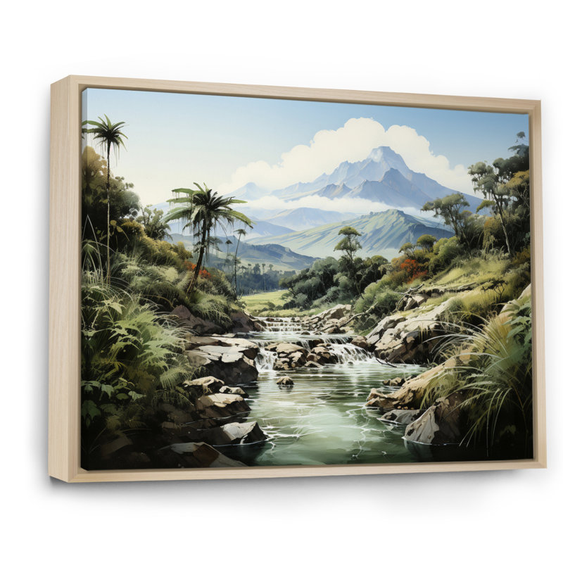 «Dominican Mountain Breezes I», reproduction d'art sur toile, H 30 po x l 40 po x P 1,5 po, Cadre naturel flottant