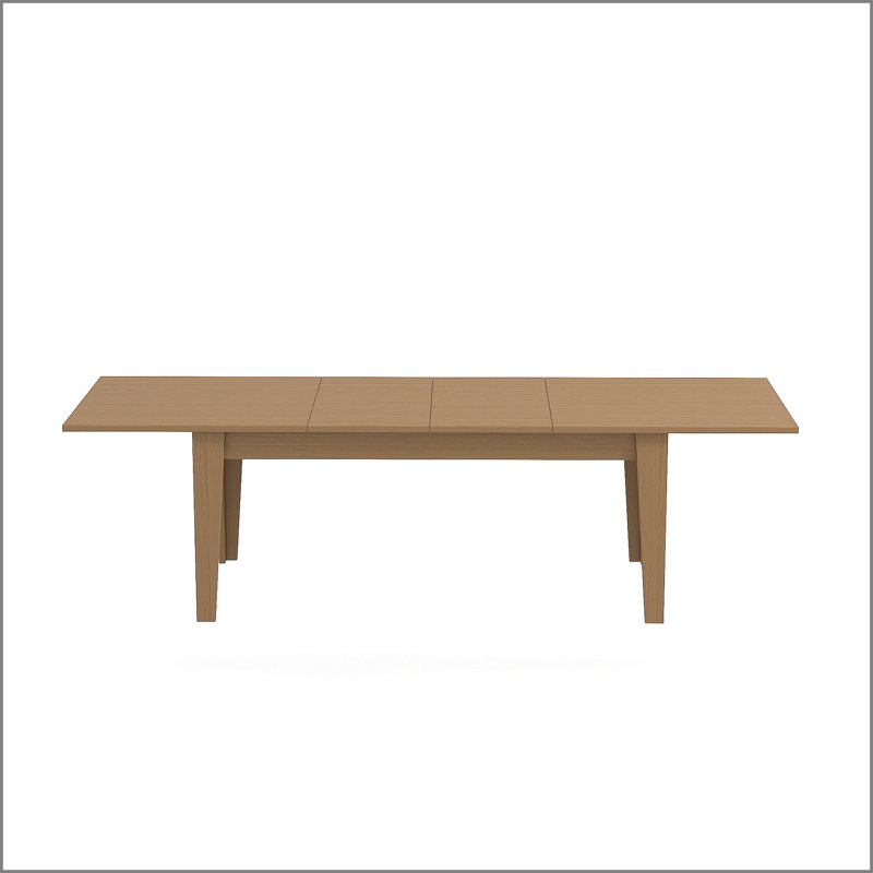 Table de salle à manger, grande table de cuisine extensible de 106,3 po, Chêne