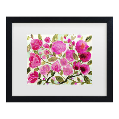 Carrie Schmitt Floral Painting 1 Matted Framed Art