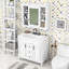 Meuble-lavabo simple autoportant moderne avec armoire à miroir et rangement spacieux Dianely-1180623583