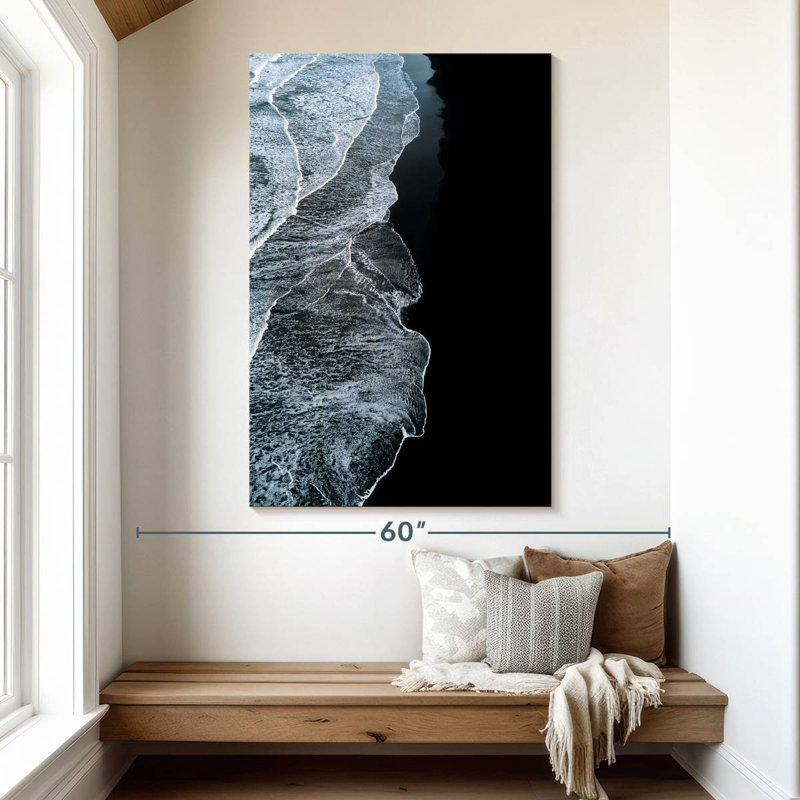 Gillard Black Gillard Waves, 51" H x 34" W