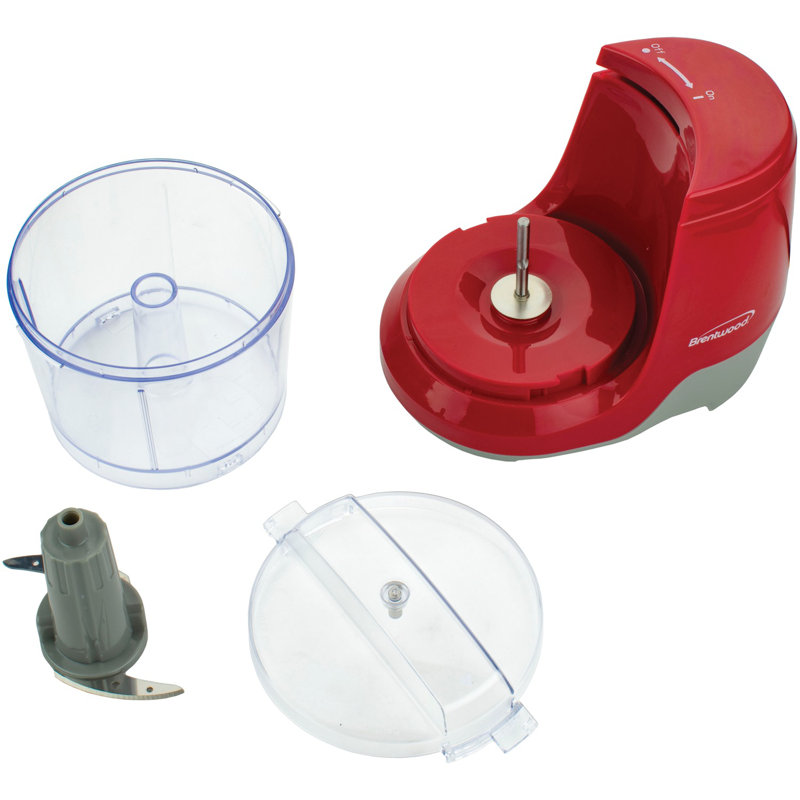 Mini hachoir à nourriture 1,5 tasse Brentwood, Rouge
