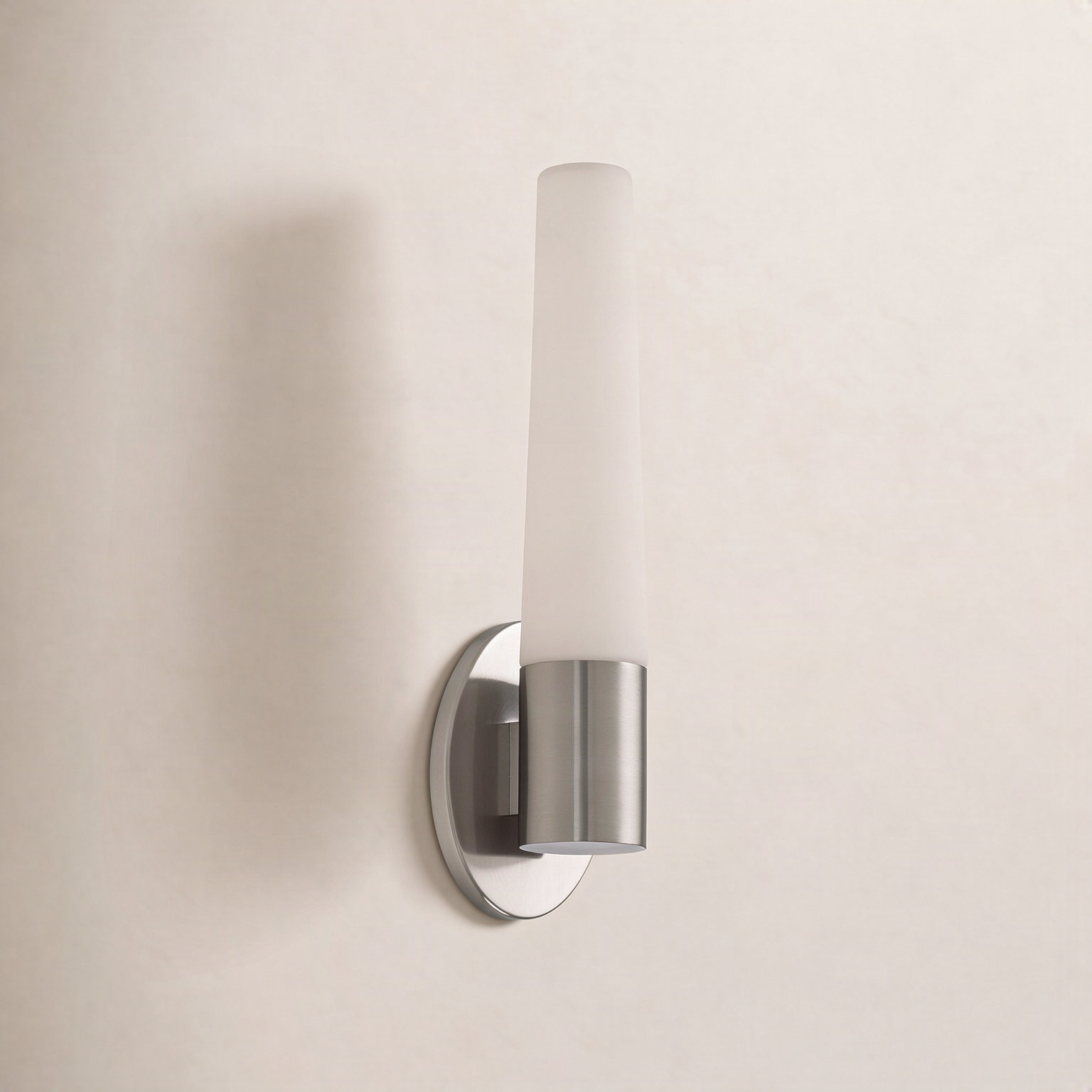 Ernest Single Light Dimmable Armed Sconce, Brushed Nickel