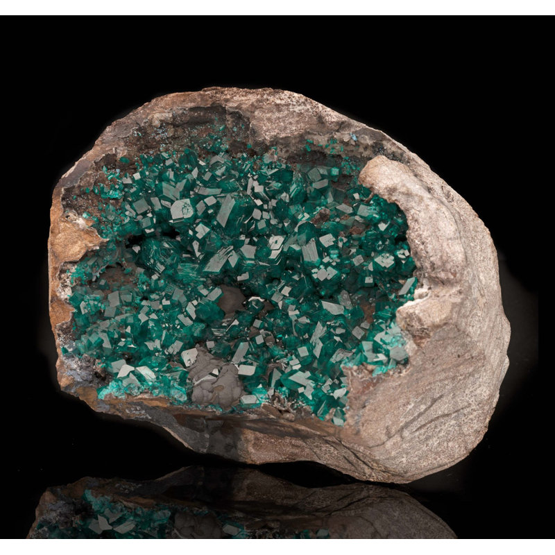 Dioptase sur Goethite Vug