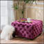 Repose-pieds rectangulaire capitonné en velours-502102904