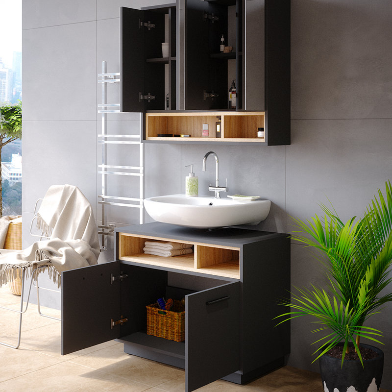 Bettysue Bathroom Furniture Suite, Black