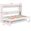 Lit escamotable mural avec rangement, armoire-lit pliable avec bureau, miroir central et tiroirs latéraux-1880652897